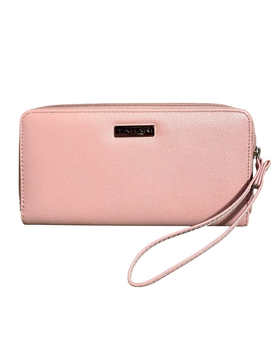 Tahari Handbags - Tahari Blush Pink Zip Wristlet Clutch